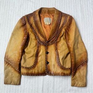 Vintage Collection D'Artisan Western Leather Blazer Jacket | 46